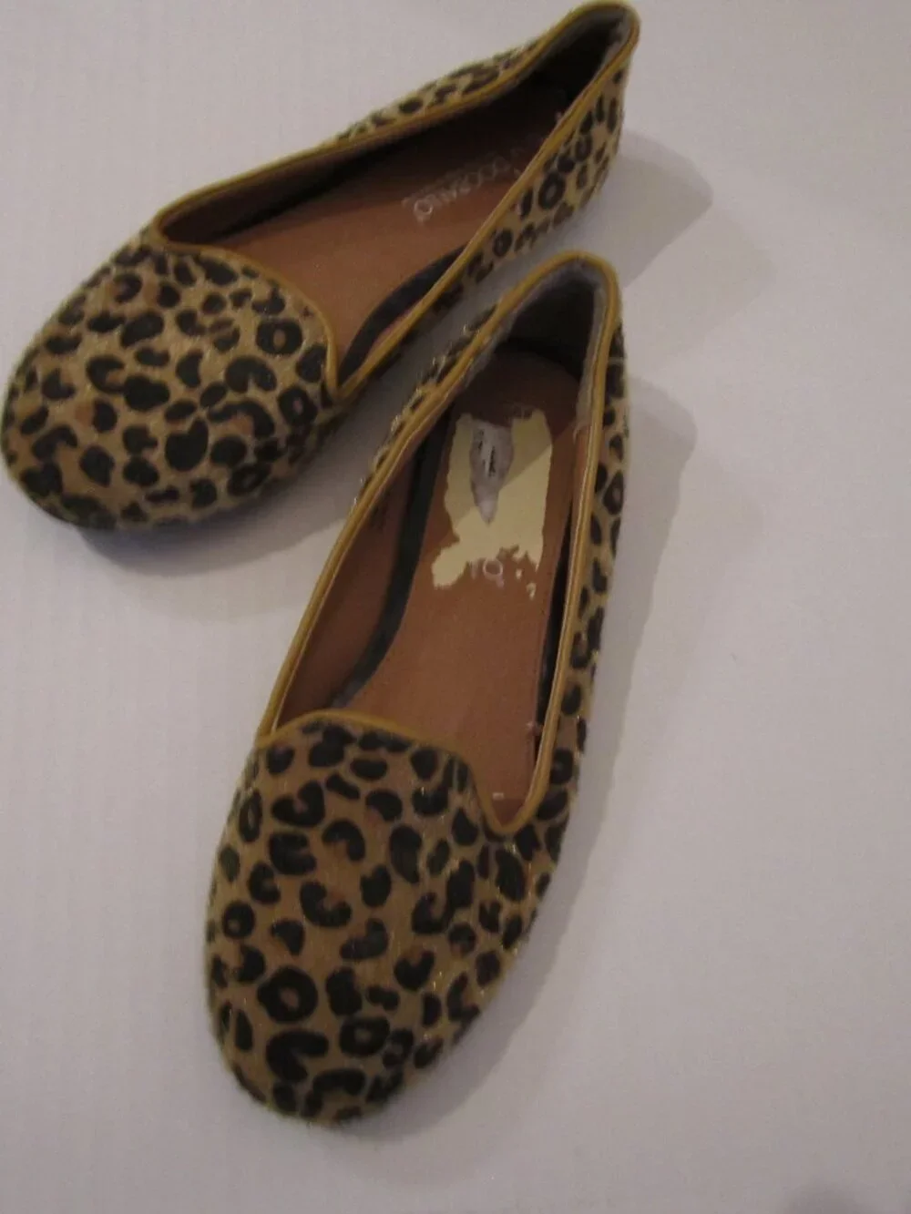 Leopard Print Women's Ballet Flats - Brown